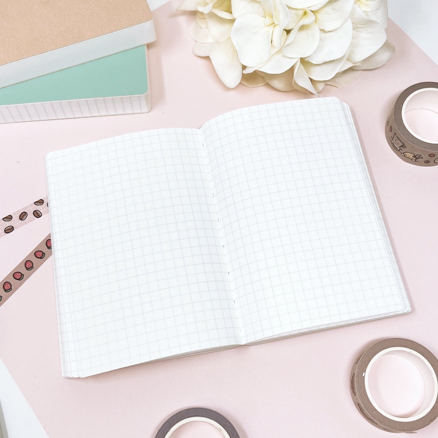 Forest Green Passport Size | 272 Pages Ink-it Grid Notebook | Tomoe River Paper | Soft Cover