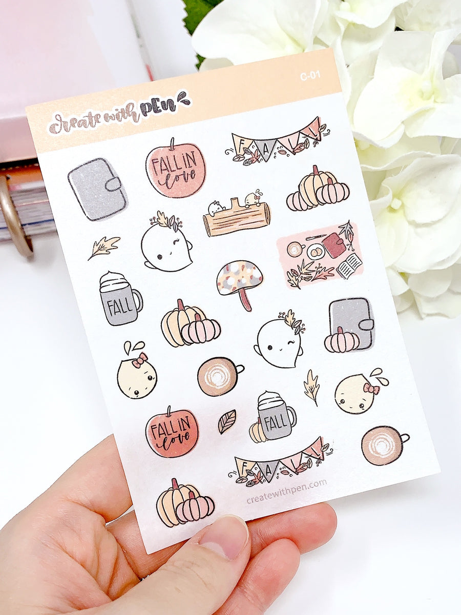 DB144 Cozy Doodlews Large Deco Stickers