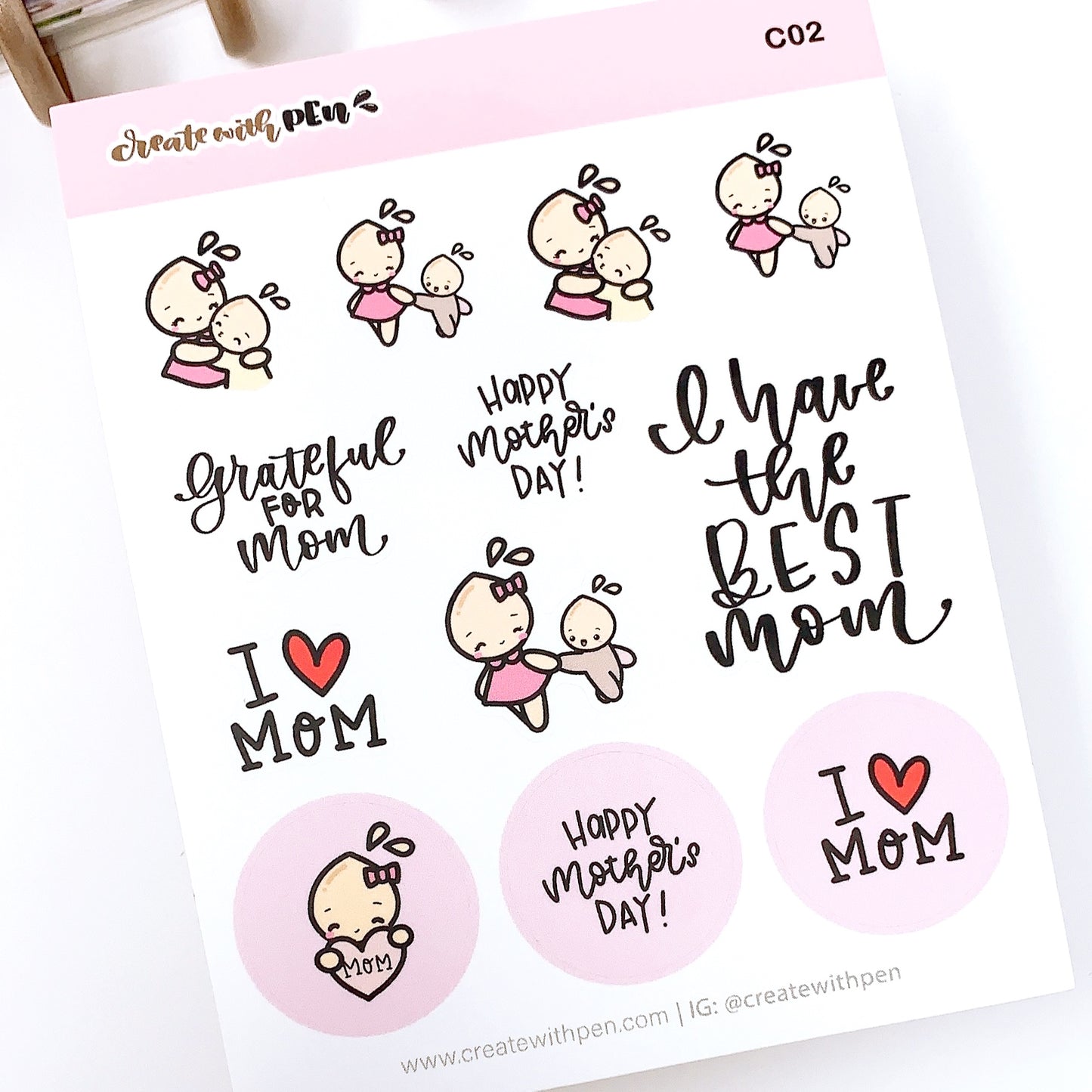 C15 | Happy mother's Day | Planner Stickers