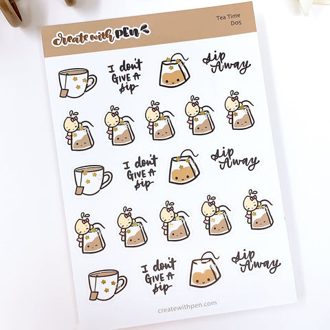 D05 | Tea Time | Planner Stickers