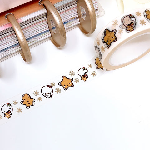WT32 | Gia and Gingerbread Cookies Washi Tape | Holiday Collection 2021