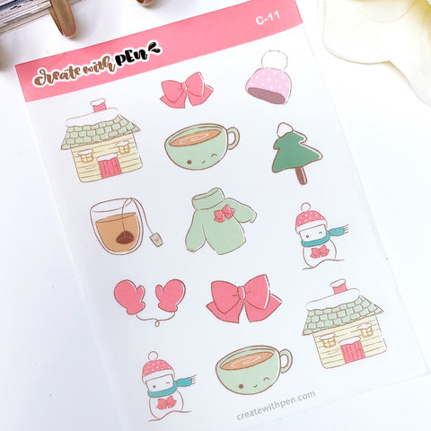 C11 | Holiday Collection 2021 | Planner Stickers