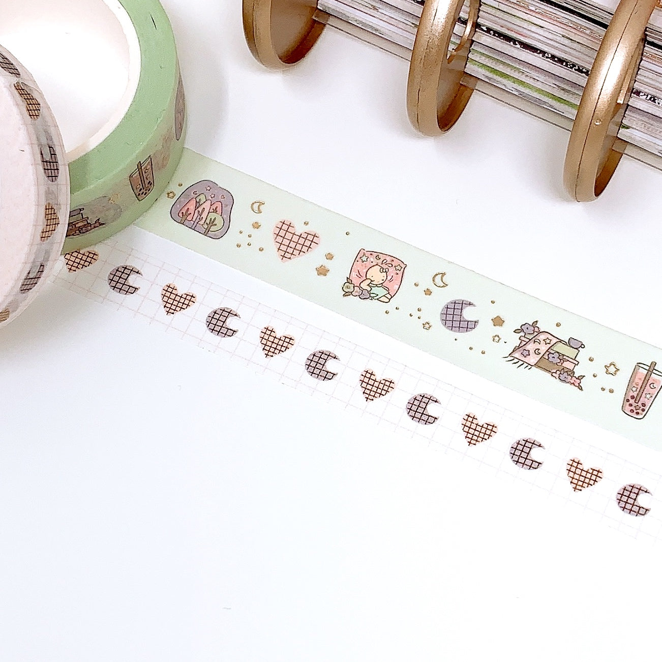 WT07 | Midnight Flowers | Washi Tape Set