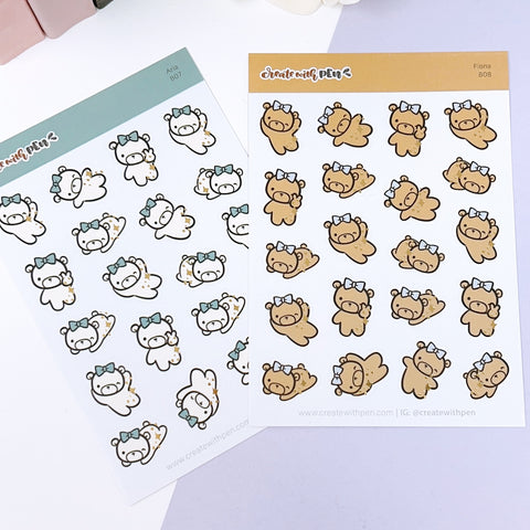 B07 & B08 | Aria and Fiona | Planner stickers set of 2