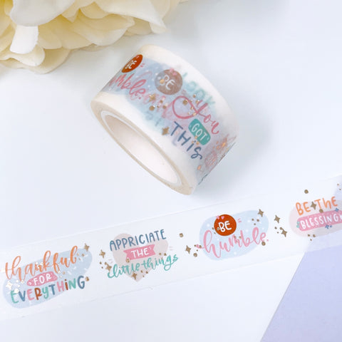 WT16 | Positive Quotes | Washi Tape