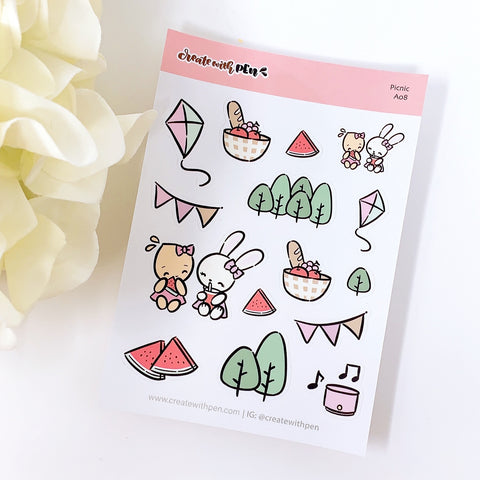 A08 | Picnic | Planner Stickers