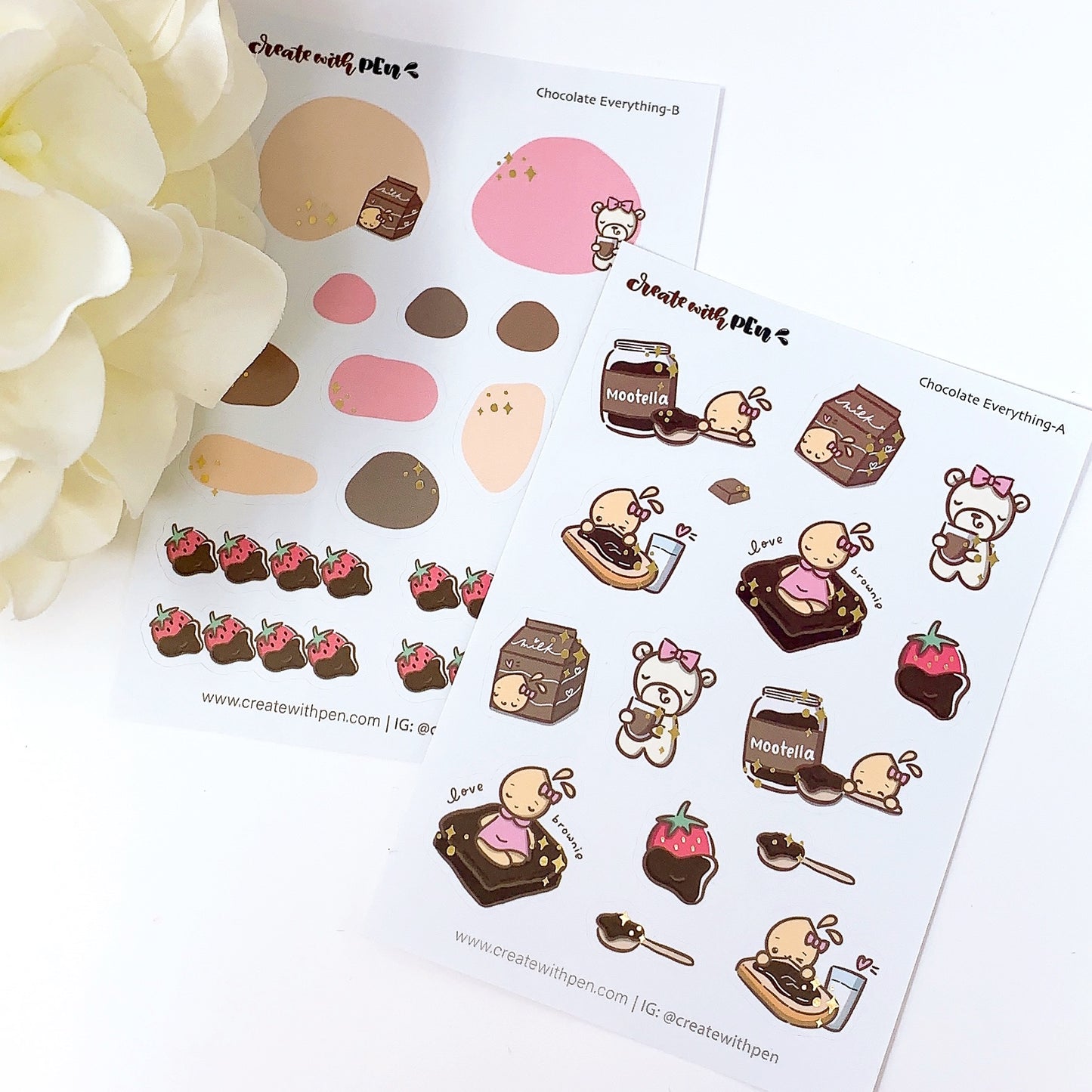 Chocolate | sticker sheet duo