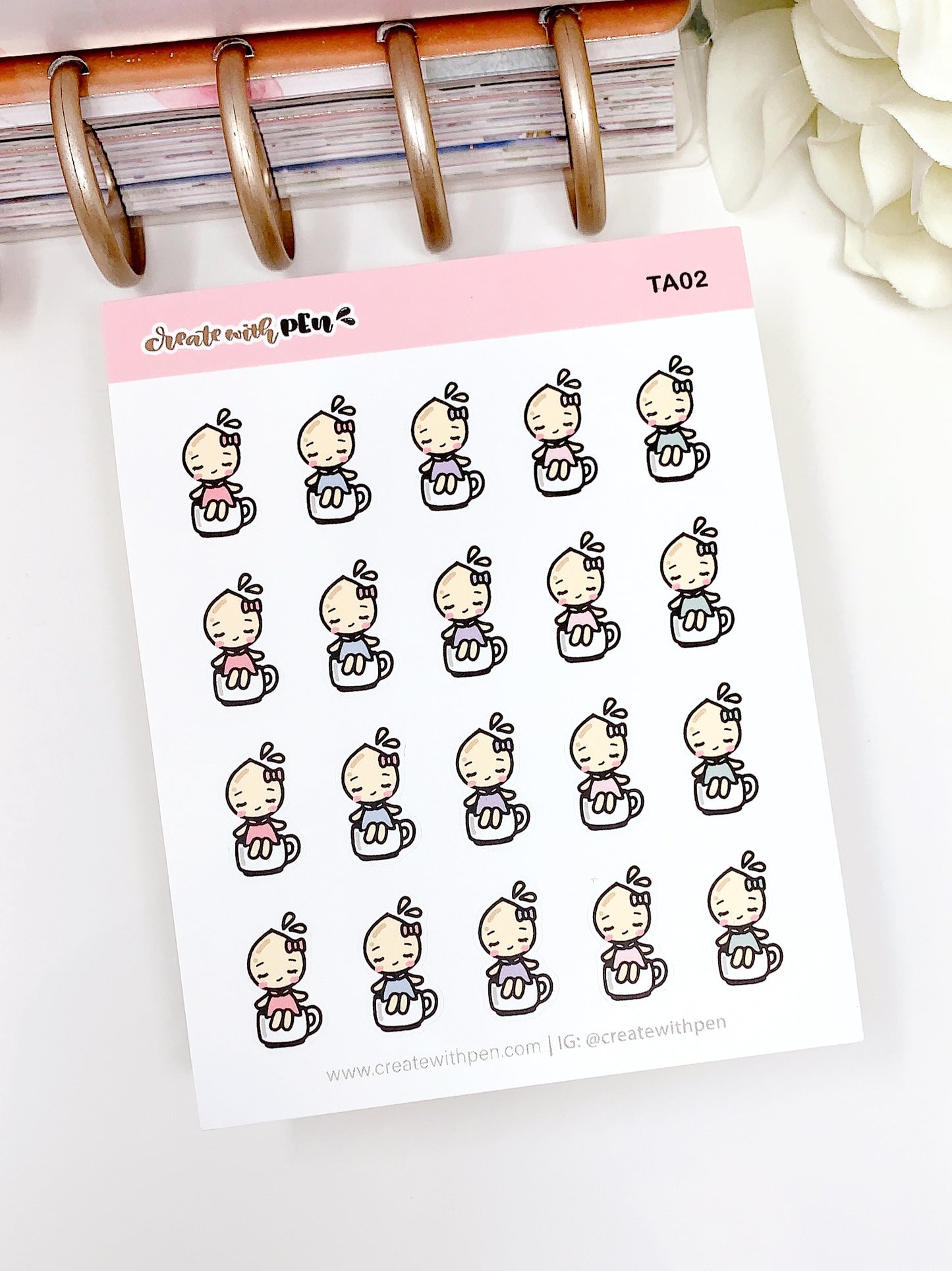 TA02 | Tinta and mug | Planner Stickers