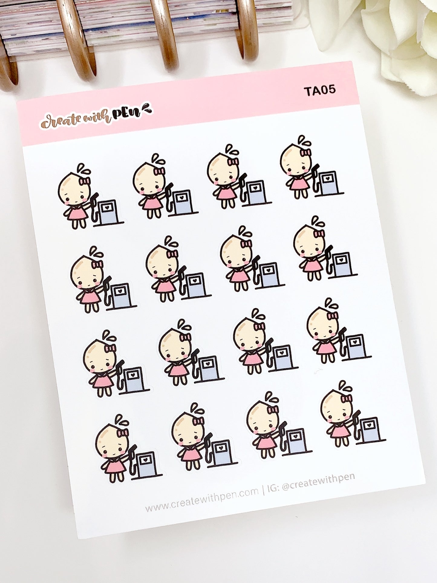 TA05 | Tinta getting Gas | Planner Stickers