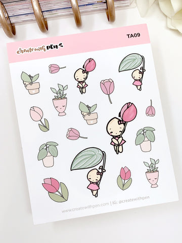 TA09 | Tulips | Planner Stickers