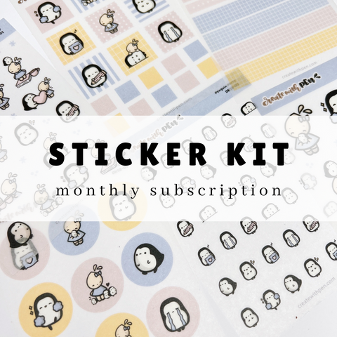 Sticker Kit | Monthly Subscription (Penguin Party | December 2024)