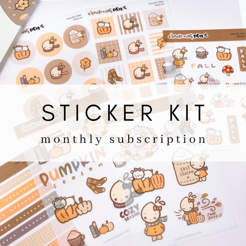 Sticker Kit | Monthly Subscription (Autumn Vibes | September 2024)