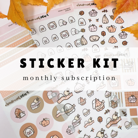 Sticker Kit | Monthly Subscription (Ghosts n' Pumpkins | October 2024)