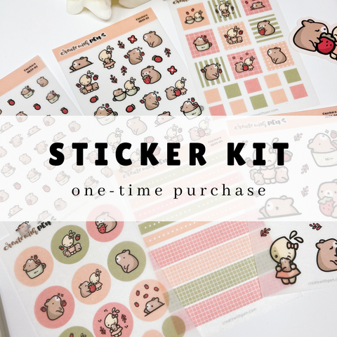 Sticker Kit | Capybara | January 2025 | One-Time Purchase