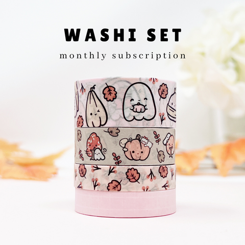 Washi Set | Monthly Subscription (Ghosts n' Pumpkins | October 2024)