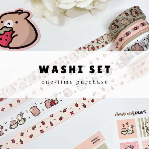 Washi Set | Capybara | January 2025 | One-Time Purchase