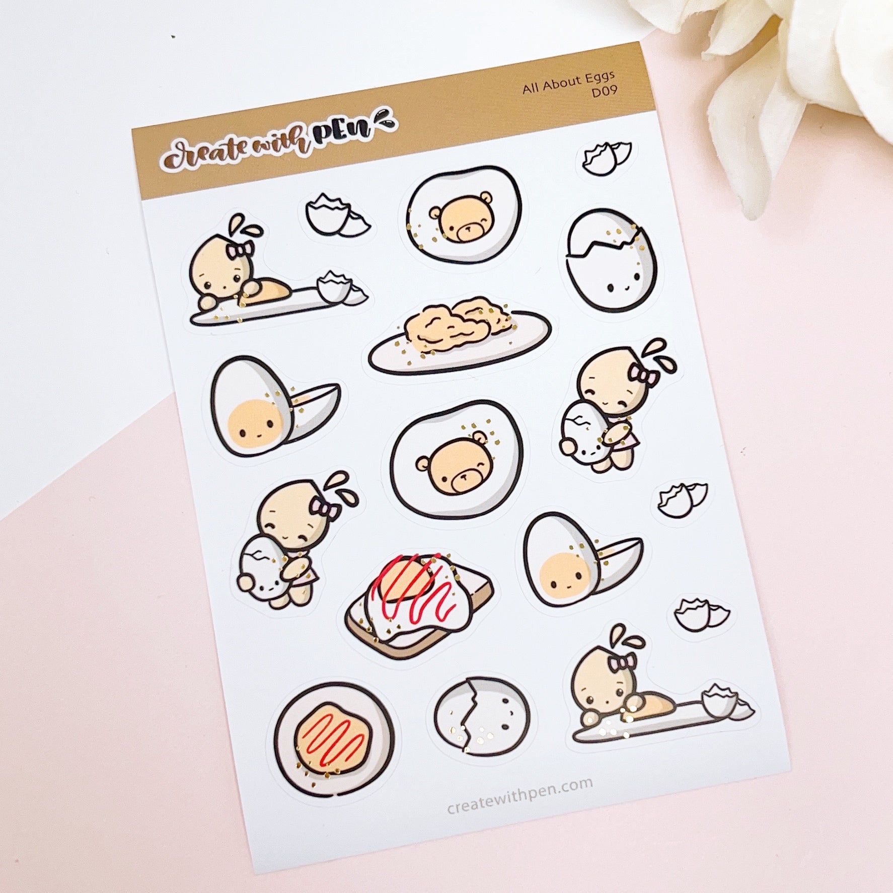 D09 | All About Eggs | Planner Stickers – Create with Pen
