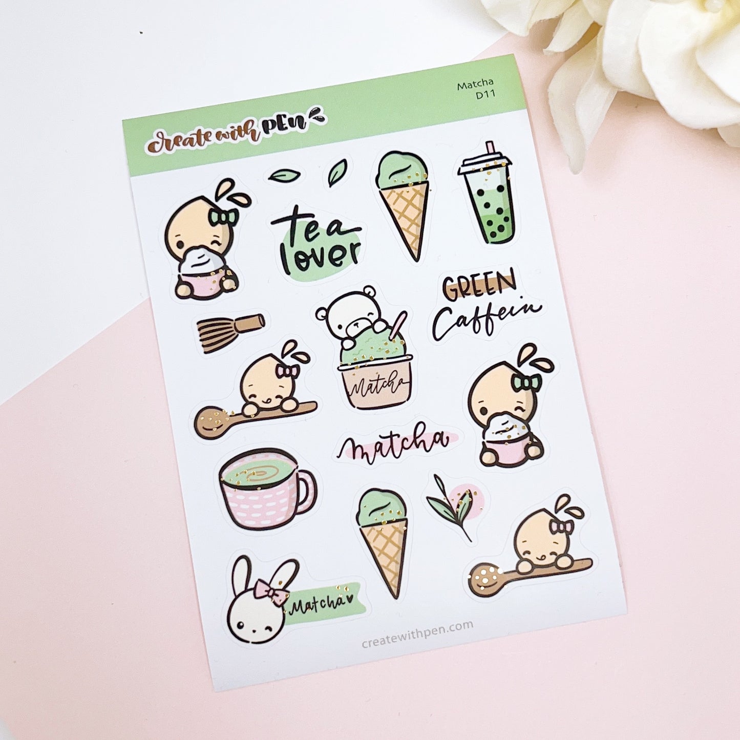 D11 | Matcha | Planner Stickers