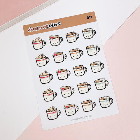D13 | Cups: Perfect Picnic Collection | Planner Stickers