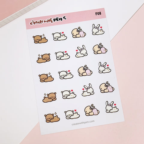 F08 | Lying Down | Planner Stickers