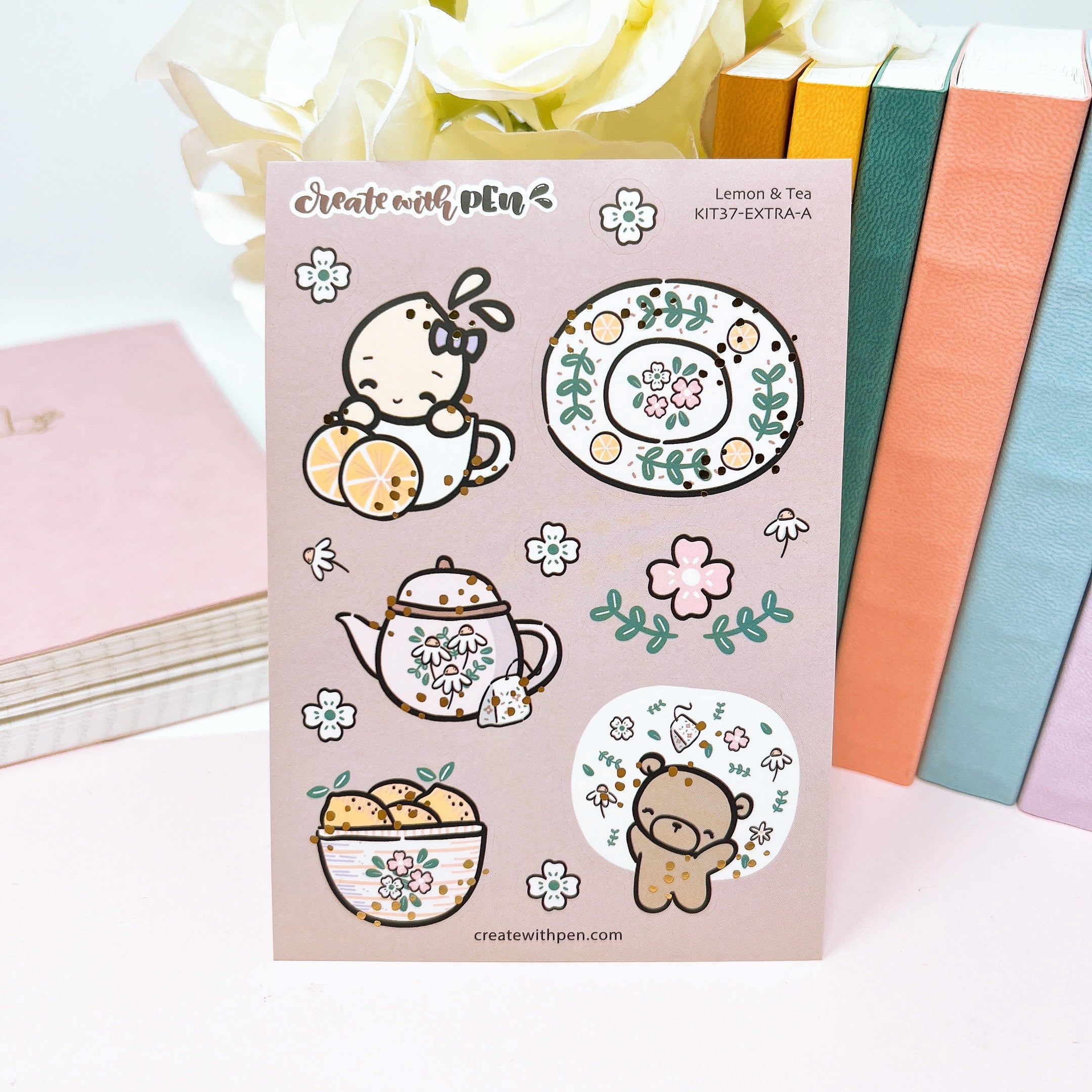 F10 | Lemon and Tea | Sticker Sheet (KIT37-Extra-A) – Create with Pen