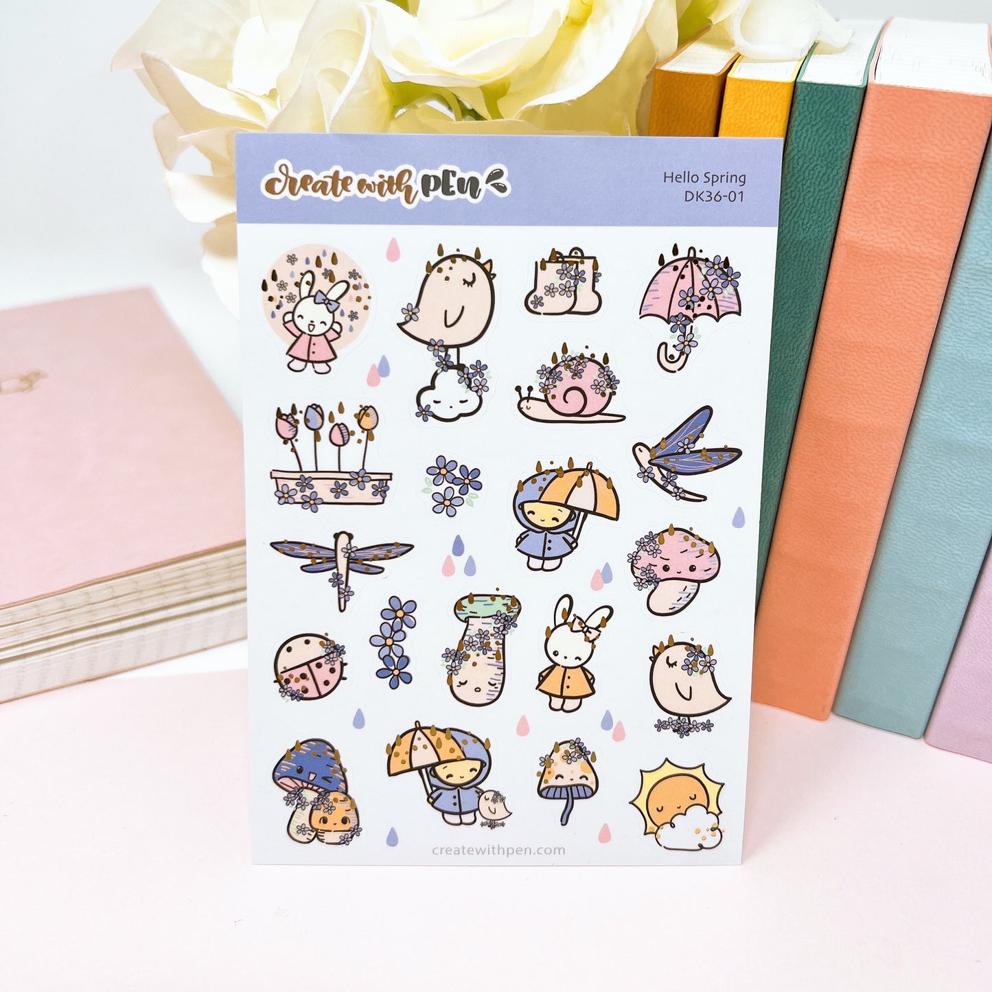F12 | Hello Spring | Sticker Sheet (DK36-01)