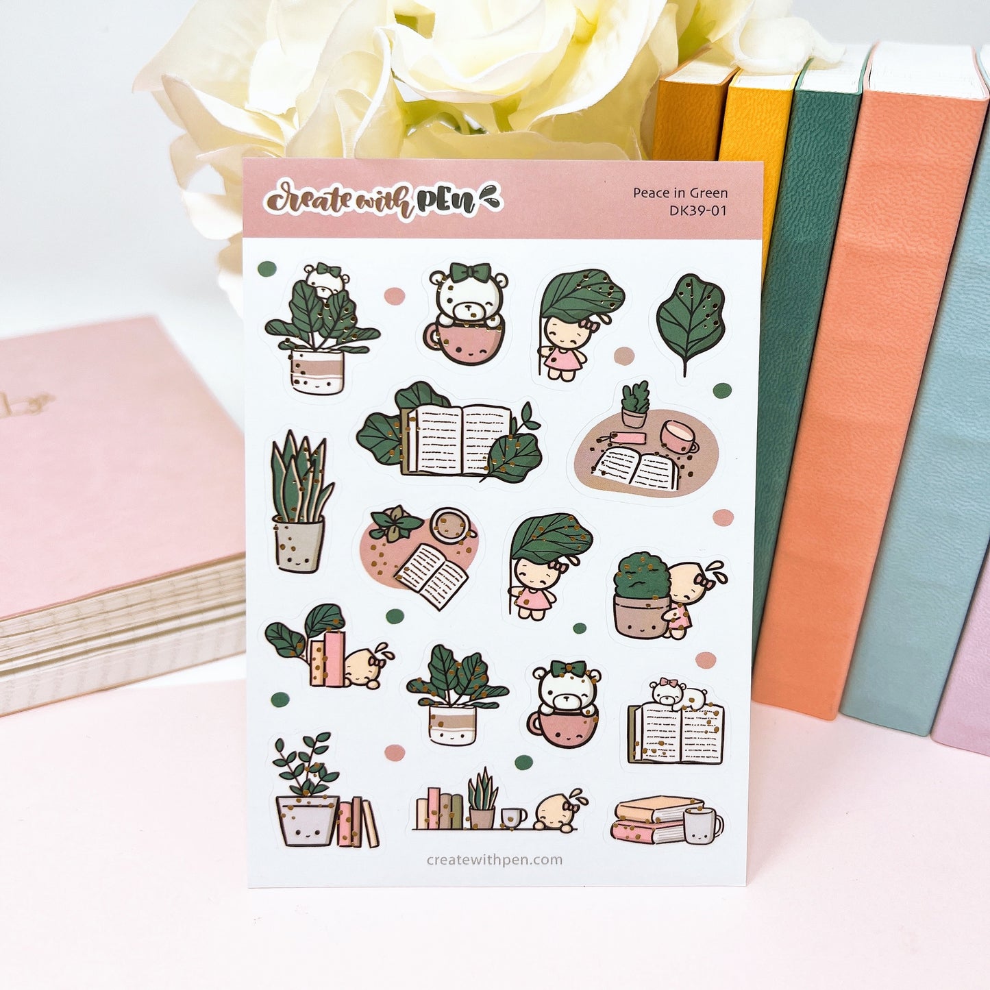 F13 | Peace in Green | Sticker Sheet (DK39-01)