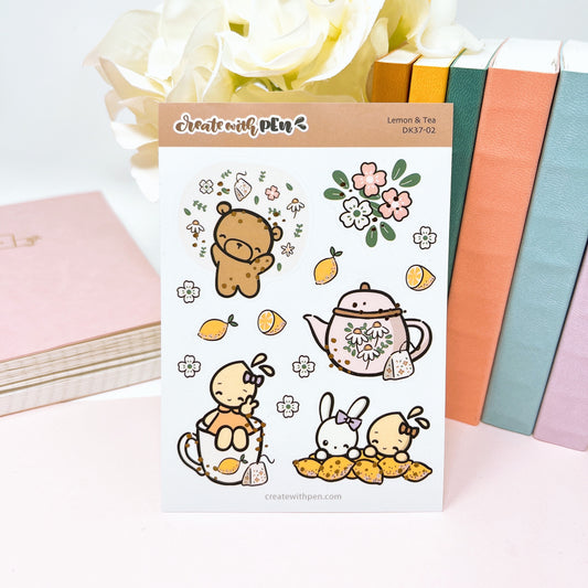 F18 | Lemon and Tea | Sticker Sheet (DK37-02)