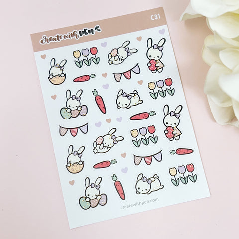 C31 | Bella and Tulips | Planner Stickers
