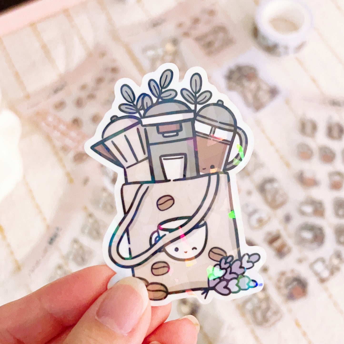 DC02 | Diecut Sticker: Lavender Latte