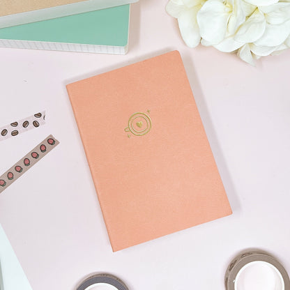 Coral Passport Size | 544 Pages Ink-it Grid Notebook | Tomoe River Paper | Soft Cover