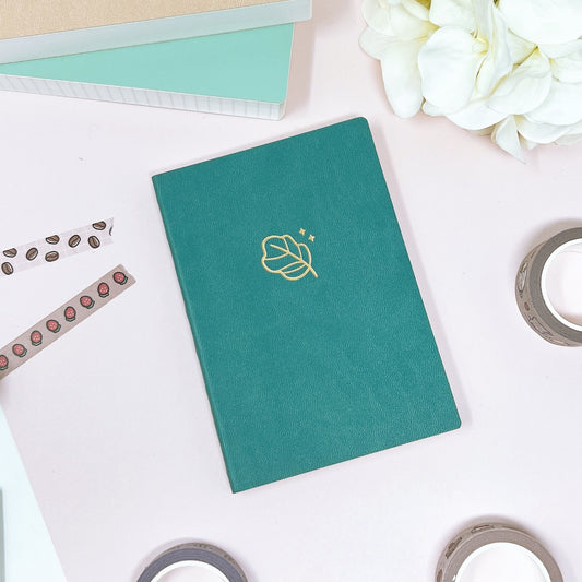 Forest Green Passport Size | 272 Pages Ink-it Grid Notebook | Tomoe River Paper | Soft Cover