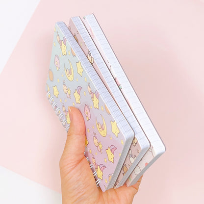 Bella and Rainbows | Spiral Grid Notebook (SNB01-POCKET)