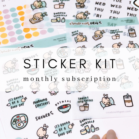 Sticker Kit | Monthly Subscription (My Mornings | July 2024)