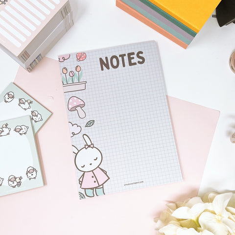 Notepad A5 Size | Spring Showers with Bunny Bella