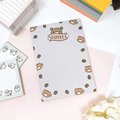 Notepad A5 Size | Teddy and Coffee Beans