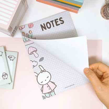Notepad A5 Size | Spring Showers with Bunny Bella