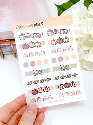 C03 | Fall Deco | Planner Stickers