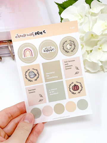 C07 | Fall Deco | Planner Stickers