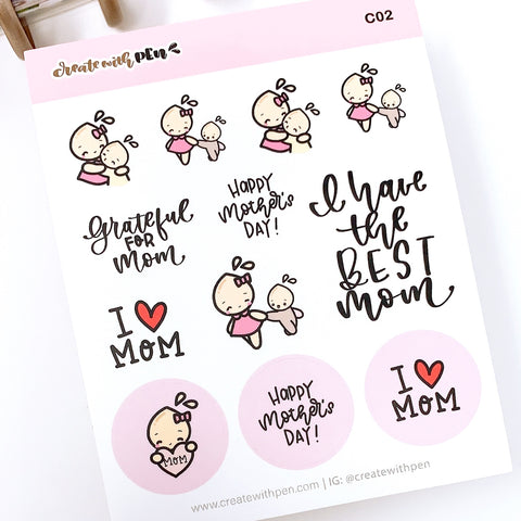 C15 | Happy mother's Day | Planner Stickers