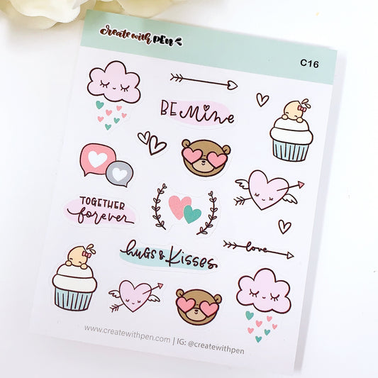 C16 | Be Mine | Planner Stickers