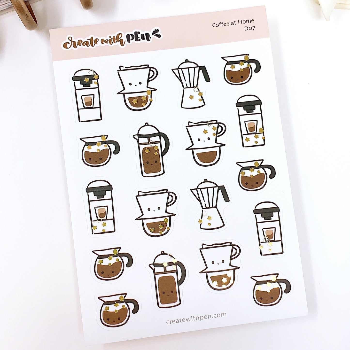 D07 | Coffee at Home | Planner Stickers