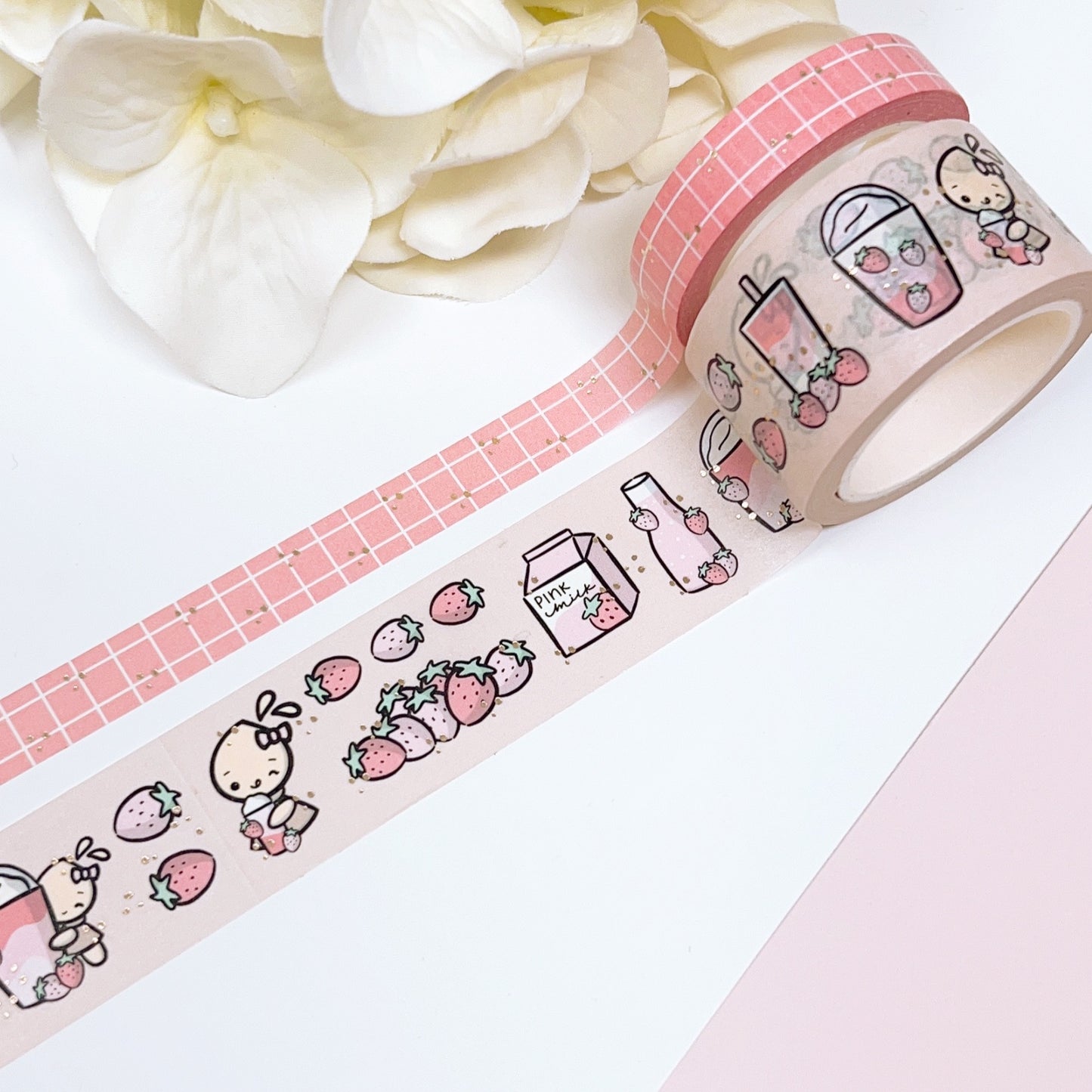 Strawberry Beverages | Planner Stickers & Washi Tapes