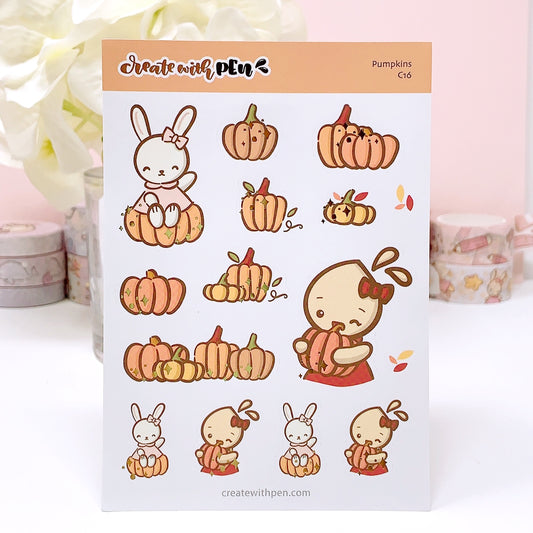 C16 | Pumpkins | Fall 2022 | PLANNER STICKERS