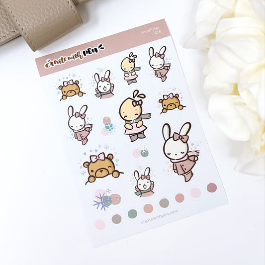 C25 | Snowflakes | Winter 2022 | PLANNER STICKERS