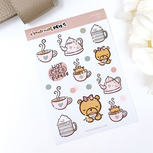 C21 | Hot Cocoa | Winter 2022 | PLANNER STICKERS