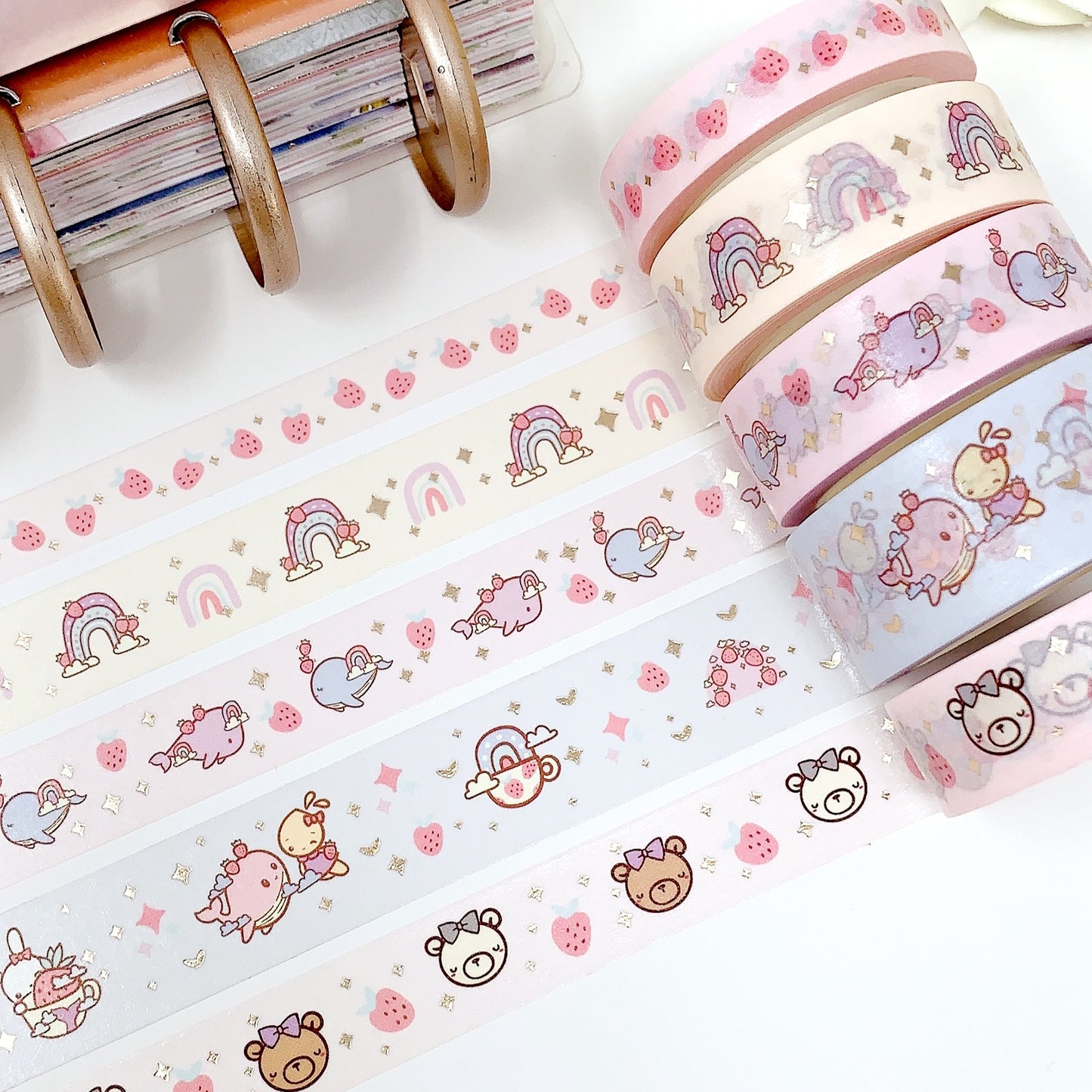 Strawberry Rainbows | Washi Tape Set