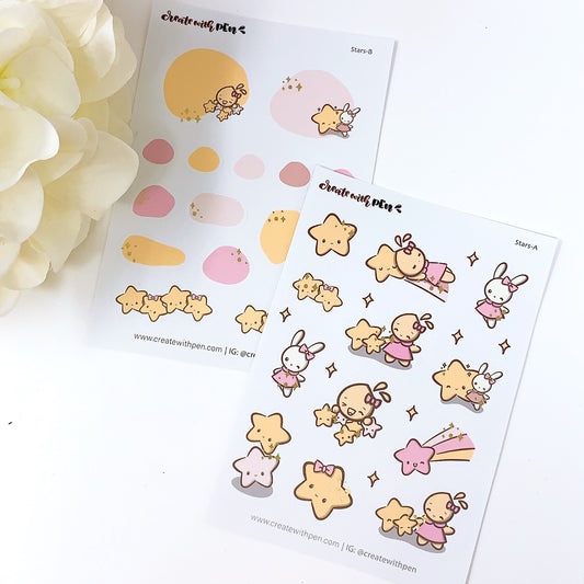 Stars | sticker sheet duo
