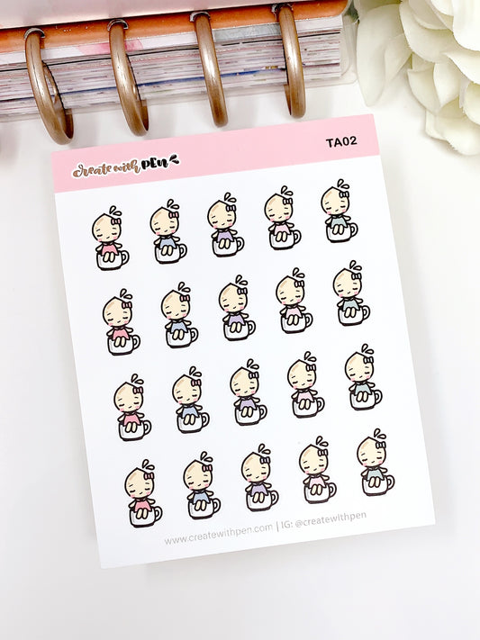 TA02 | Tinta and mug | Planner Stickers
