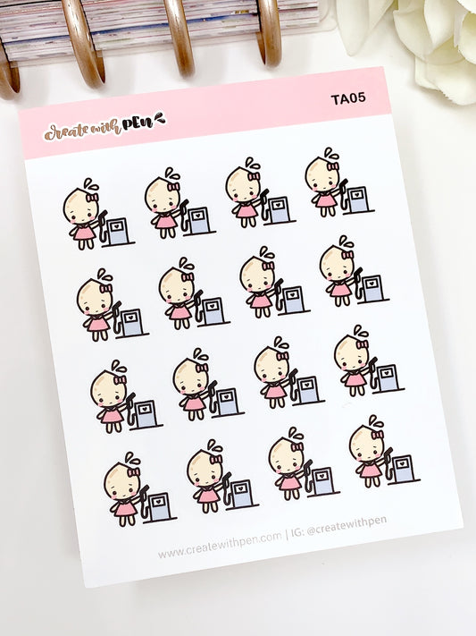 TA05 | Tinta getting Gas | Planner Stickers